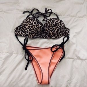 Leopard Print and Neon Bikini